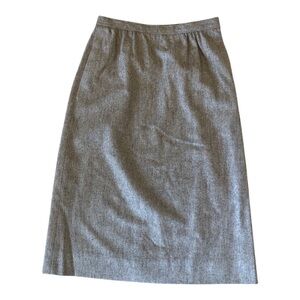 Vintage J.G.Hook Heather Gray Wool Pencil Skirt